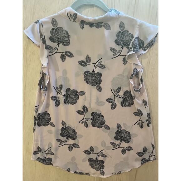 Candies Womens shirt Sleeveless Blouse top Sz M Floral pink Button Down - Picture 6 of 6